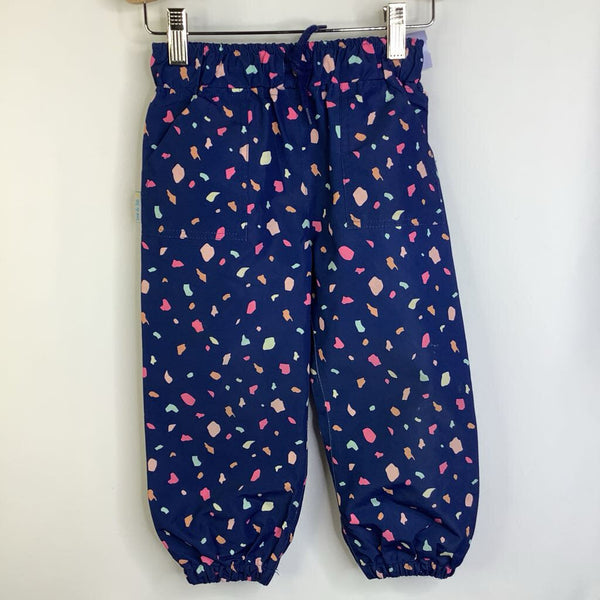 Size 2: Jan & Jul Blue/Colorful Splotches Rain Pants