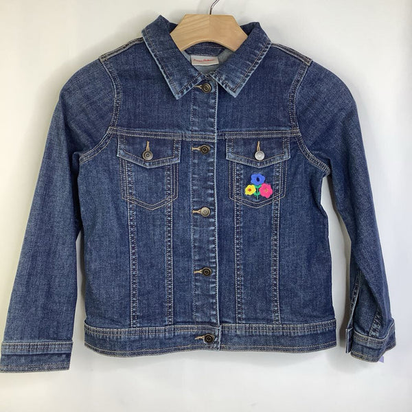 Size 8 (130): Hanna Andersson Blue Button-Up Jean Jacket