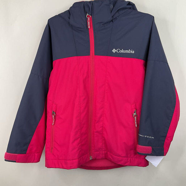 Size 4-5: Columbia Pink/Blue Omni Heat Interchangeable Zip-Up Winter Coat-REDUCED