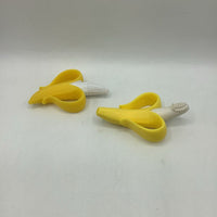 2pc Baby Banana Infant Training Toothbrush and Teether