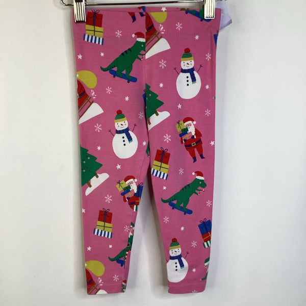 Size 2-3: Mini Boden Pink/Christmas Characters Leggings