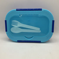 Blue Lunchbox W/Utensils