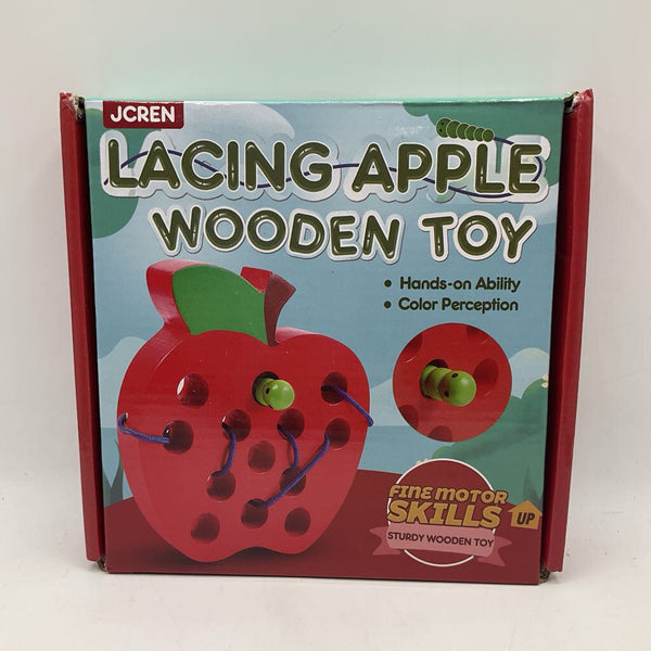 Wooden Red Lacing Apple