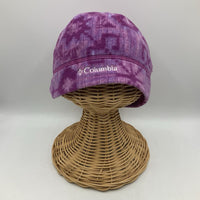 Size S: Columbia Purple Print Omni-Heat Fleece Beanie