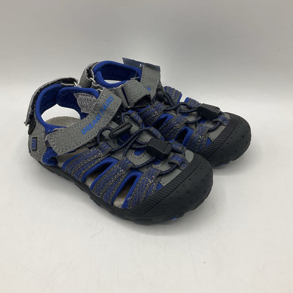 Size 8: Dream Pairs Grey/Blue Velcro/Toggle Sandals