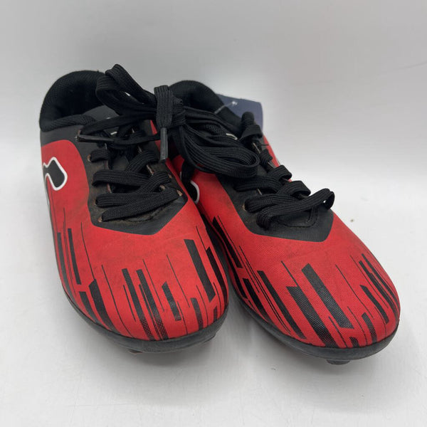 Size 13: Charly Black/Red Lace-Up Cleats