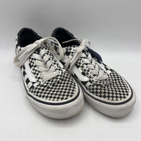 Size 12: Vans Black & White Checkered Lace-up Sneakers