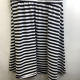 Size 10-12: Nordstrom White & Black Striped Short Sleeve Dress