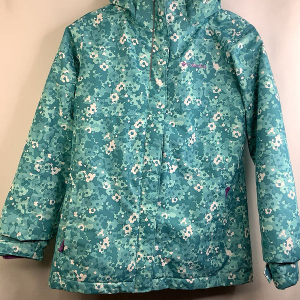 Size 14-16: Columbia Omni-Heat 3-in-1 Teal Floral Lilac Fleece Lined Winter Coat