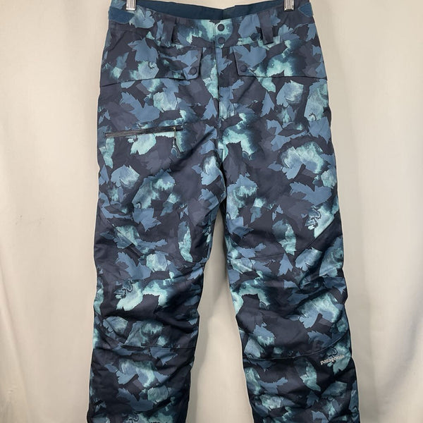 Size 16-18: Patagonia h2no Blue Pattern Snow/Ski Pants