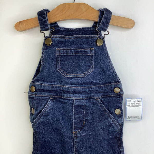 Size 2 (85): Hanna Andersson Dark Blue Demin Overalls