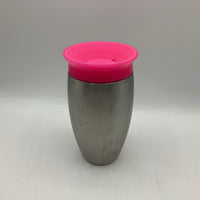 Munchkins Pink Metal Non-Leak 360 Degree Sippy Cup