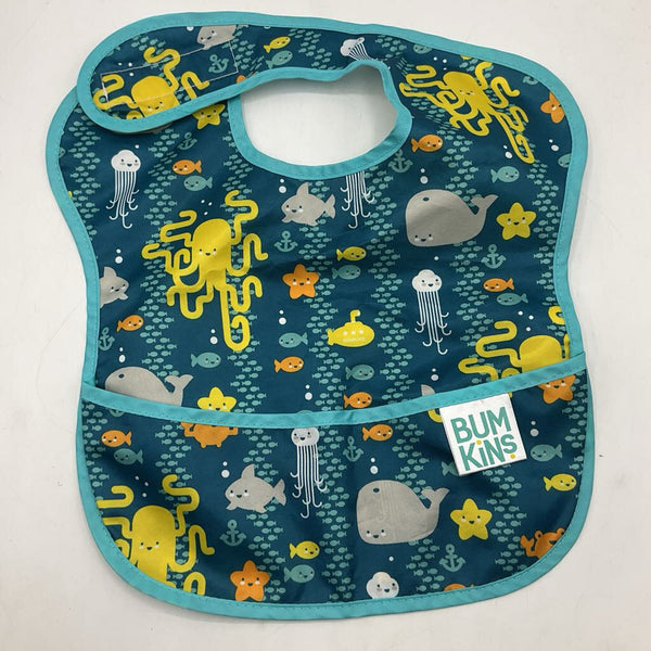 Size OS: Bumkins Teal Under the Sea Bib