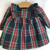 Size 0-3m: Gap Red/Green/Black Plaid Dress