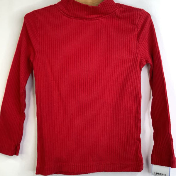 Size 4: Hanna Andersson Red Turtle Neck Long Sleeve Shirt