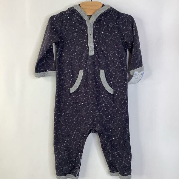 Size 3-6m: Tea Collection Dark Grey Long Sleeve Romper