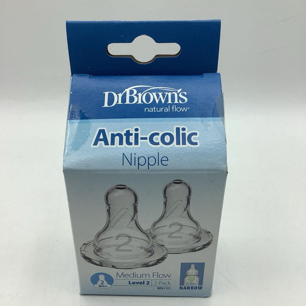 Dr.Browns Anti-Colic 2pc Nipple Set-NEW