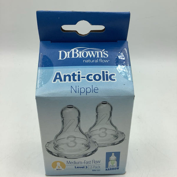 Dr.Browns Anti-Colic 2pc Nipple Set-NEW