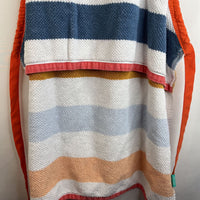 Size OS: Pillowfort White/Orange/Blue Striped Adjustable Tie Towel Apron