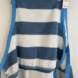 Size OS: Pillowfort White/Blue Striped Adjustable Tie Towel Apron