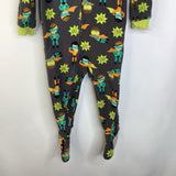 Size 2: Carters Grey Superhero Fleece Footed Long Sleeve 1pc PJs