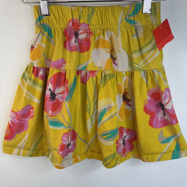 Size 12: Tea Collection Yellow Colorful Flowers Ruffle Skort