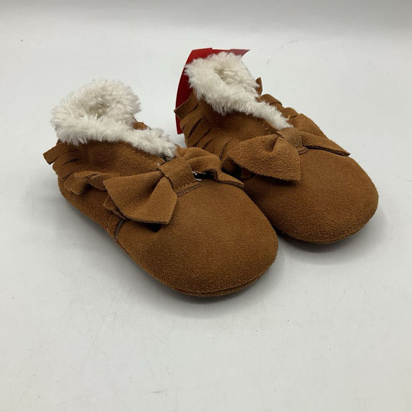 Size 6-12m: Brown Slip-On Soft Sole Moccasins