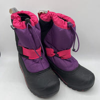 Size 2Y: Northside Purple/Pink/Black Velcro Strap Waterproof Snow Boots