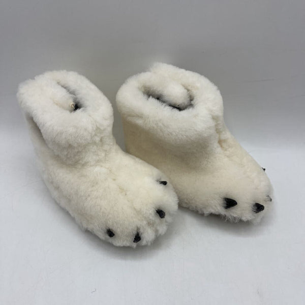 Size 6-12m: Sorel White Bear Paw Slippers