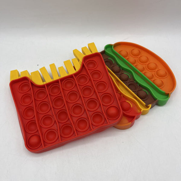 Kittius Push Pop Fidget Hamburger/Fries Toy