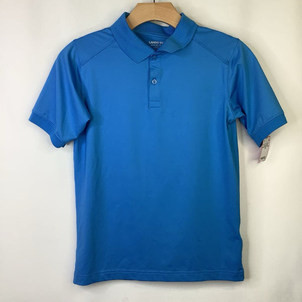 Size 10-12: Lands' End Light Blue Collard Short Sleeve Polo