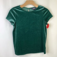 Size 10-12: Lands' End Green Velour T-Shirt