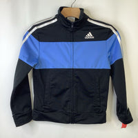 Size 8: Adidas Black & Light Blue Zip-up Training Jacket