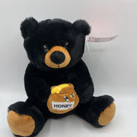 Wishpets Black Bear w/ Honey Pot Plushie NEW w/ Tag