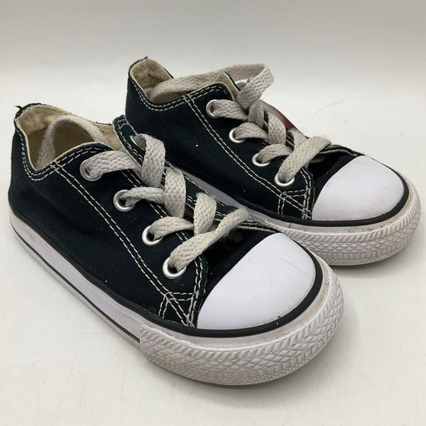 Size 7: Converse Black/White Lace-Up Sneakers