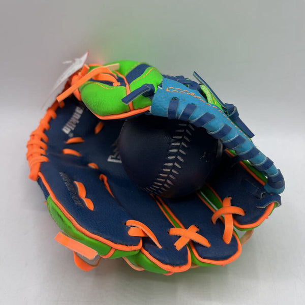 Franklin Green/Blue/Orange Baseball Mit W/Ball