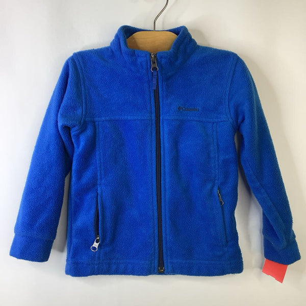 Size 4: Columbia Blue Zip-Up Fleece Coat