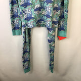 Size 12 (150): Hanna Andersson Sea Green Ocean Life Ships Long Sleeve 2pc PJS