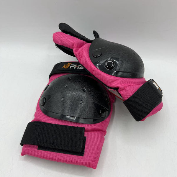 Size M: PHZ Pink & Black Knee Pads