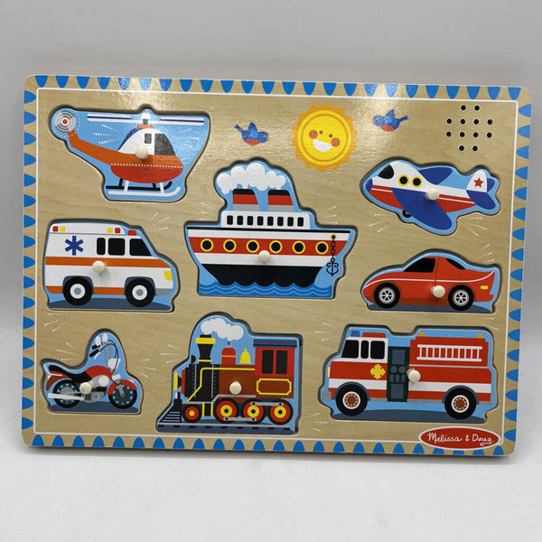 Melissa & Doug Wooden Vehicles Sound Puzzle