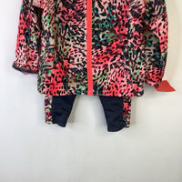 Size 9m: Adidas Pink & Grey Colorful Pattern Track Suit 2pc