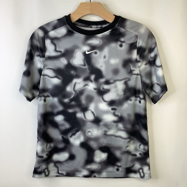 Size 14: Nike Black & White Pixel Pattern T-Shirt NEW w/ Tag