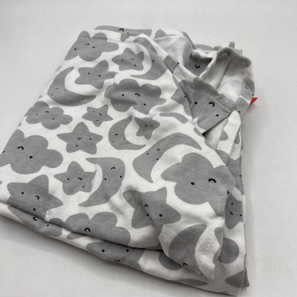 Baby Essentials White Grey Clouds/Moon/Stars Blanket