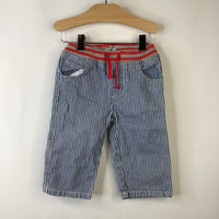 Size 6-12m: Boden Blue/White Pinstripe Jeans