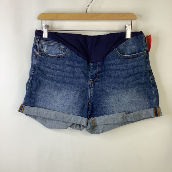 Size 6-8: Pink Blush Dark Blue Demin Shorts