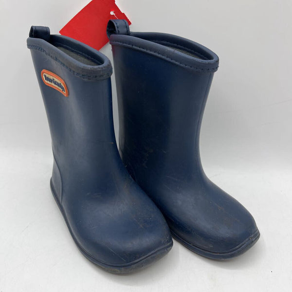 Size 9: Tree Grandpa Navy Blue Rain Boots