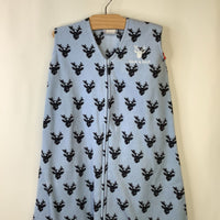 Size L (12-18m): Halo Light Blue Black Deer Head Fleece Sleepsack