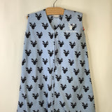 Size L (12-18m): Halo Light Blue Black Deer Head Fleece Sleepsack