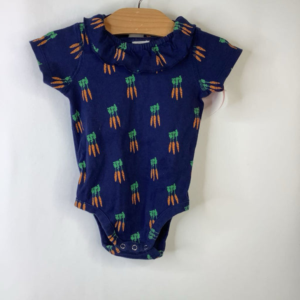 Size 2 (85): Hanna Andersson Dark Blue Carrots Onesie