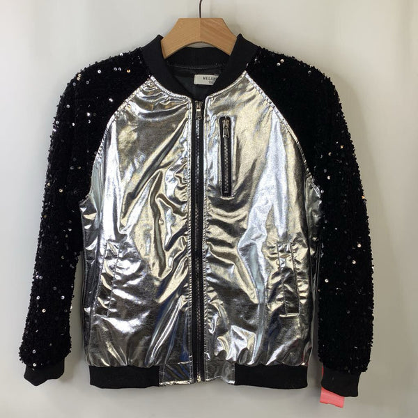 Size 12 (150): Welaken Silver Black Sequin Light Jacket